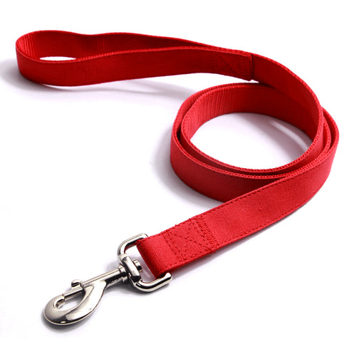 Lesa rosie din nylon pentru caini Hamate 1.2 m x 2.5 cm